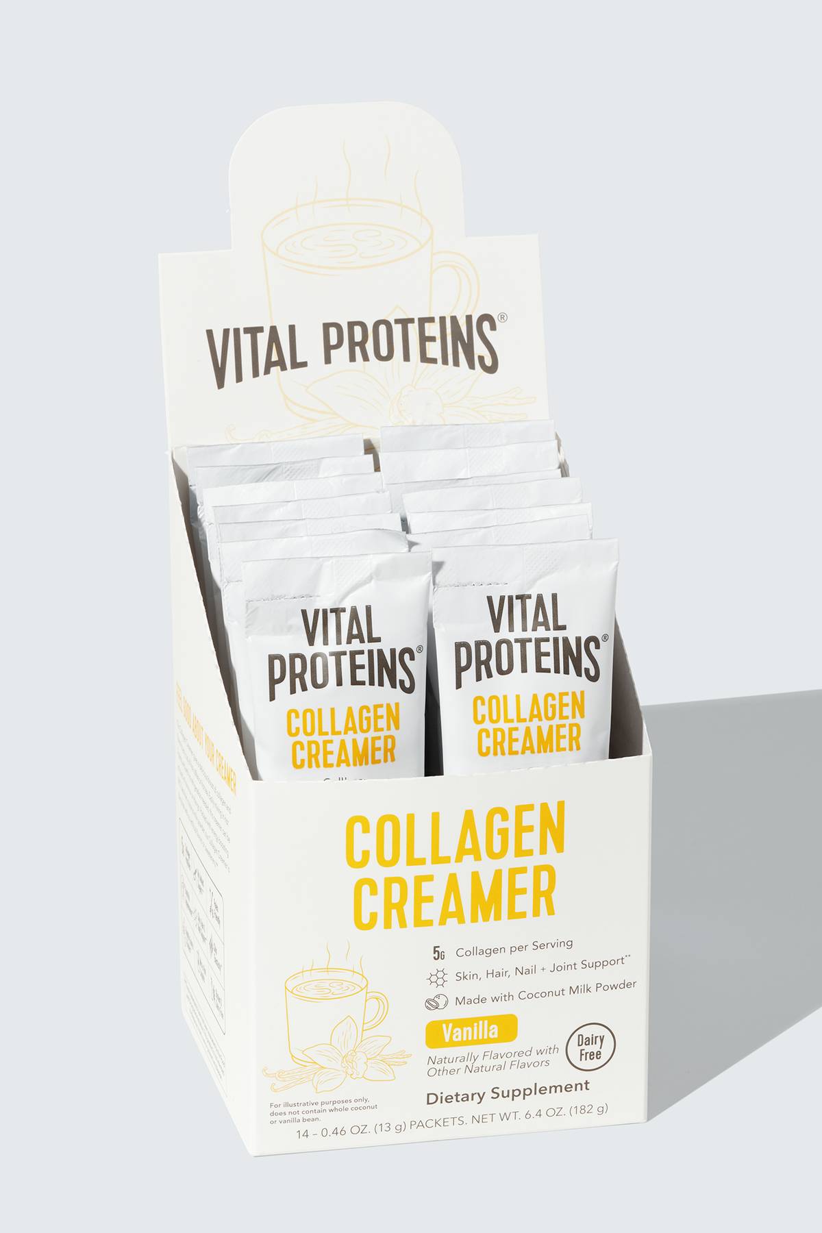 Vital Proteins Collagen Creamer Vanilla Stick Pack Box 14ct