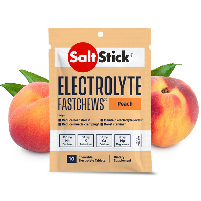 SaltStick FastChews 10ct Packets (Box of 12) Peach