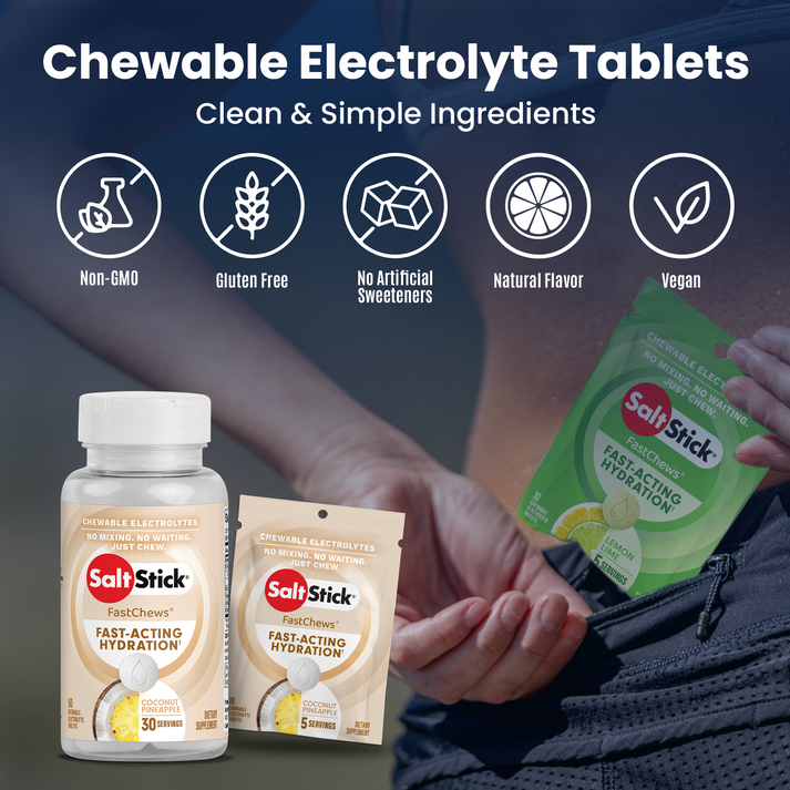 SaltStick FastChews 60ct Bottle Coconut Pineapple