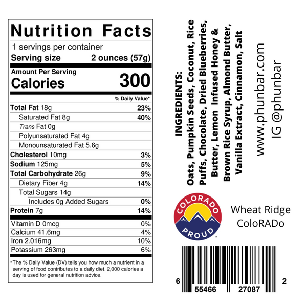 Phun Bar Citrus Riot Lemon Blueberry 12ct Box