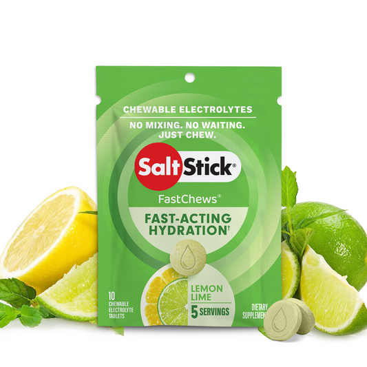 SaltStick FastChews 10ct Packets (Box of 12) Lemon-Lime