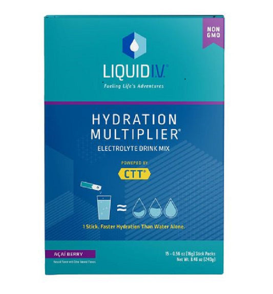 Liquid I.V. Hydration Multiplier 15ct Box Acai Berry