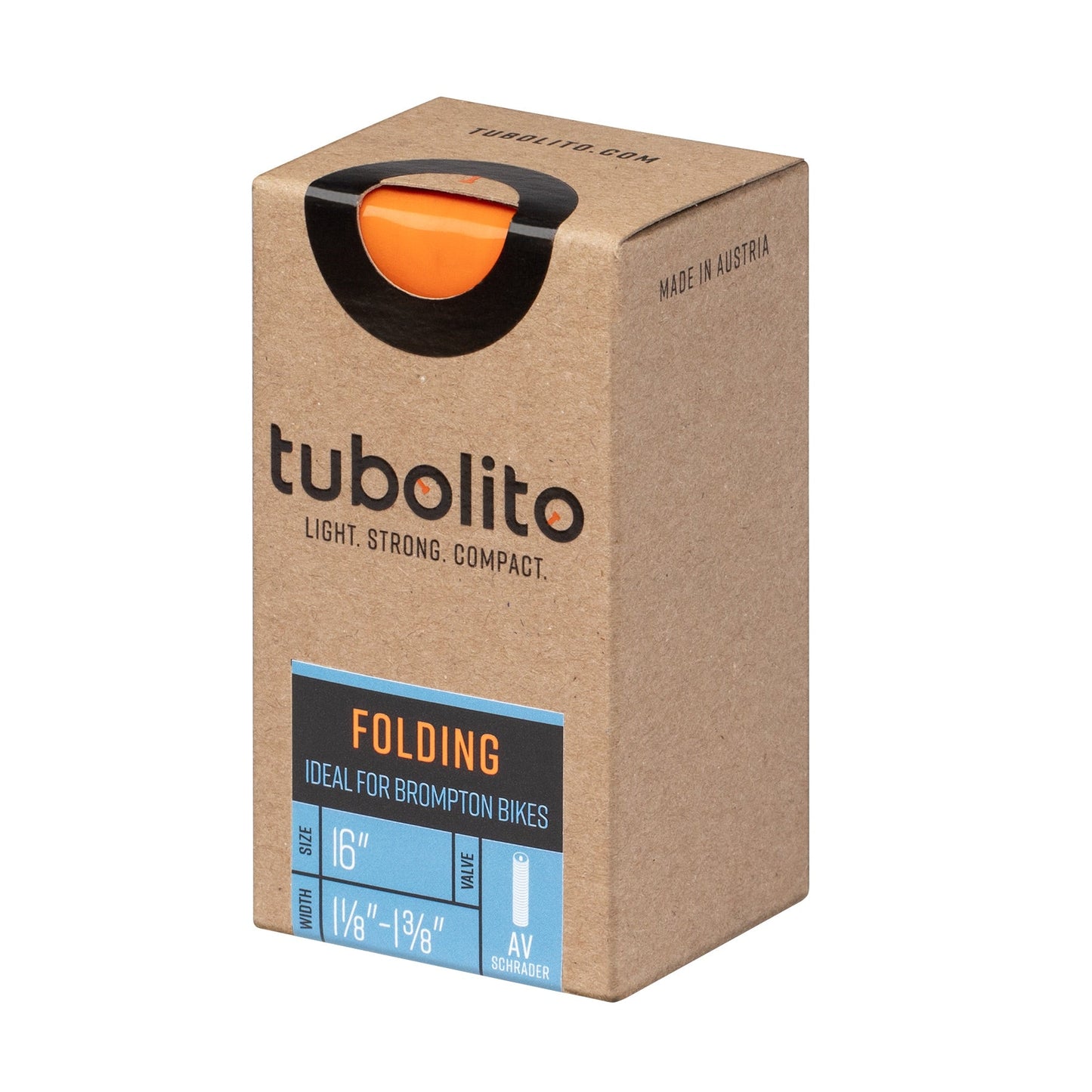 Tubolito Tubo Folding Bike 16 x 1 1/8-1 3/8" Brompton Tube 40mm Schrader