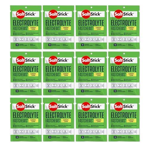 SaltStick FastChews 10ct Packets (Box of 12) Lemon-Lime