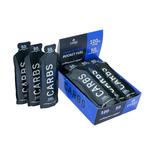 Carbs Fuel 50g Energy Gels 12ct Box Caffeinated Original