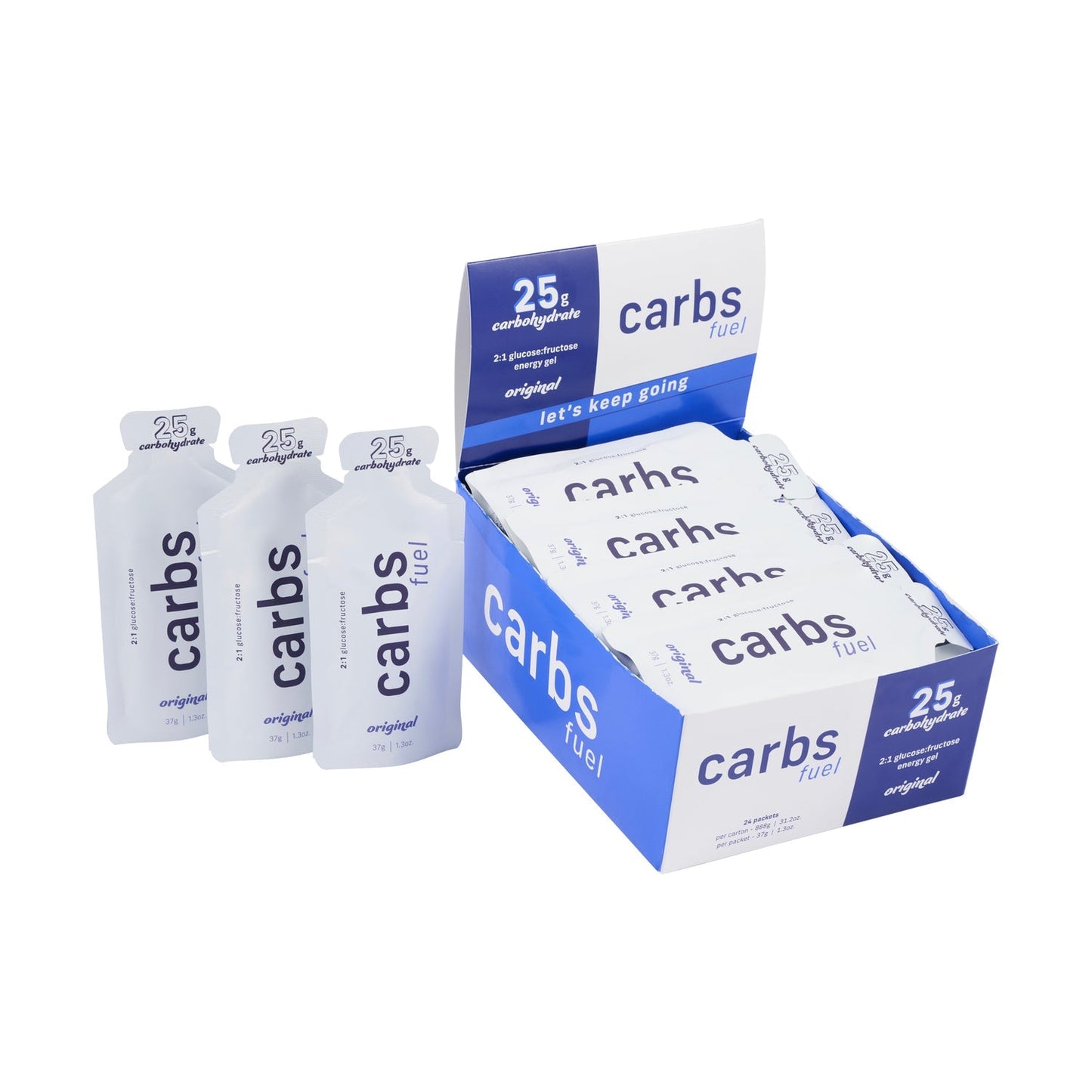 Carbs Fuel 25g Energy Gels 24ct Box Original