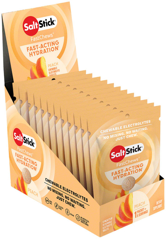 SaltStick FastChews 10ct Packets (Box of 12) Peach