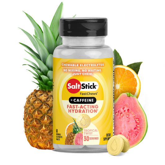 SaltStick FastChews + Caffeine 60ct Bottle Tropical Twist