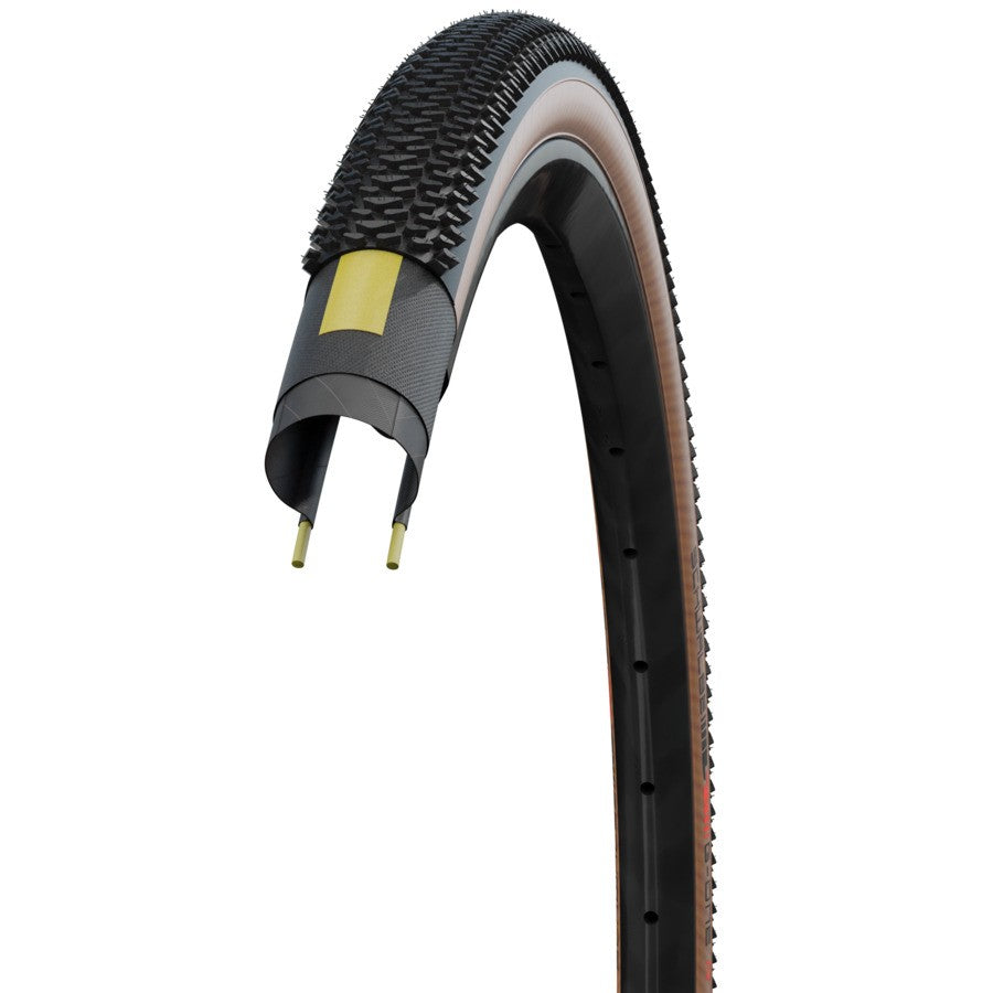 Schwalbe G-One R Tire, TLE, Addix Race, Super Race, V-Guard, Black/Transparent - 700x35C