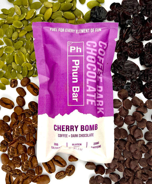 Phun Bar Cherry Bomb Coffee + Dark Chocolate + Cherry 12ct Box