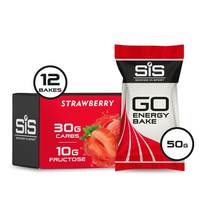 SIS Go Energy Bake Bar 50g 12 Pack Strawberry