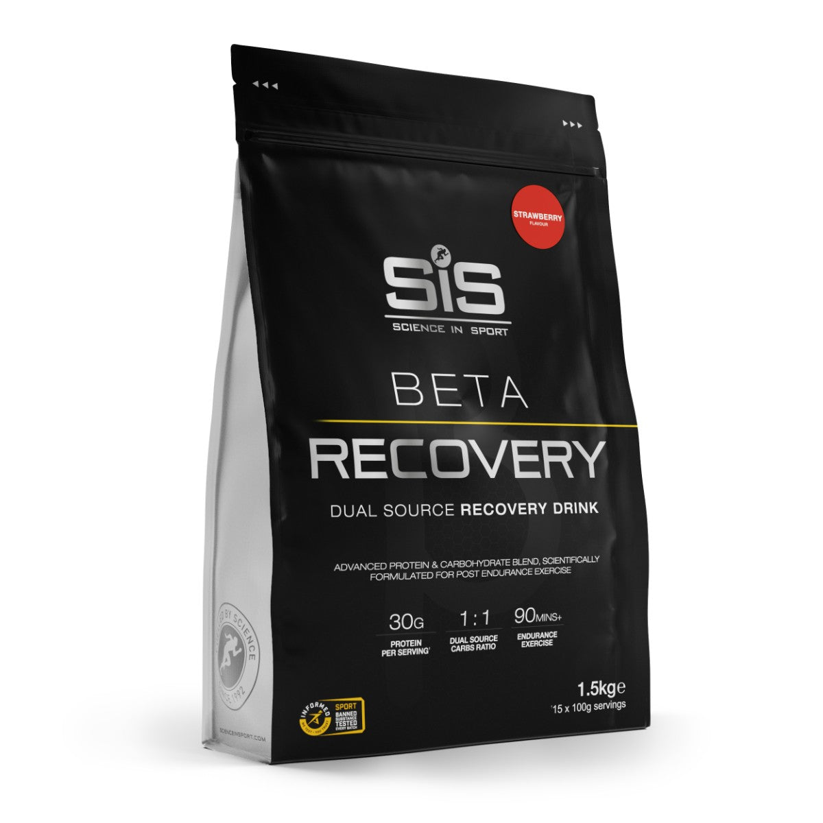 SIS Beta Recovery Powder 1.5kg 15 Servings Strawberry