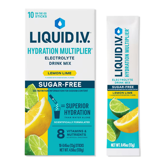 Liquid I.V. Hydration Multiplier 8ct Display Caddy Sugar Free Lemon Lime