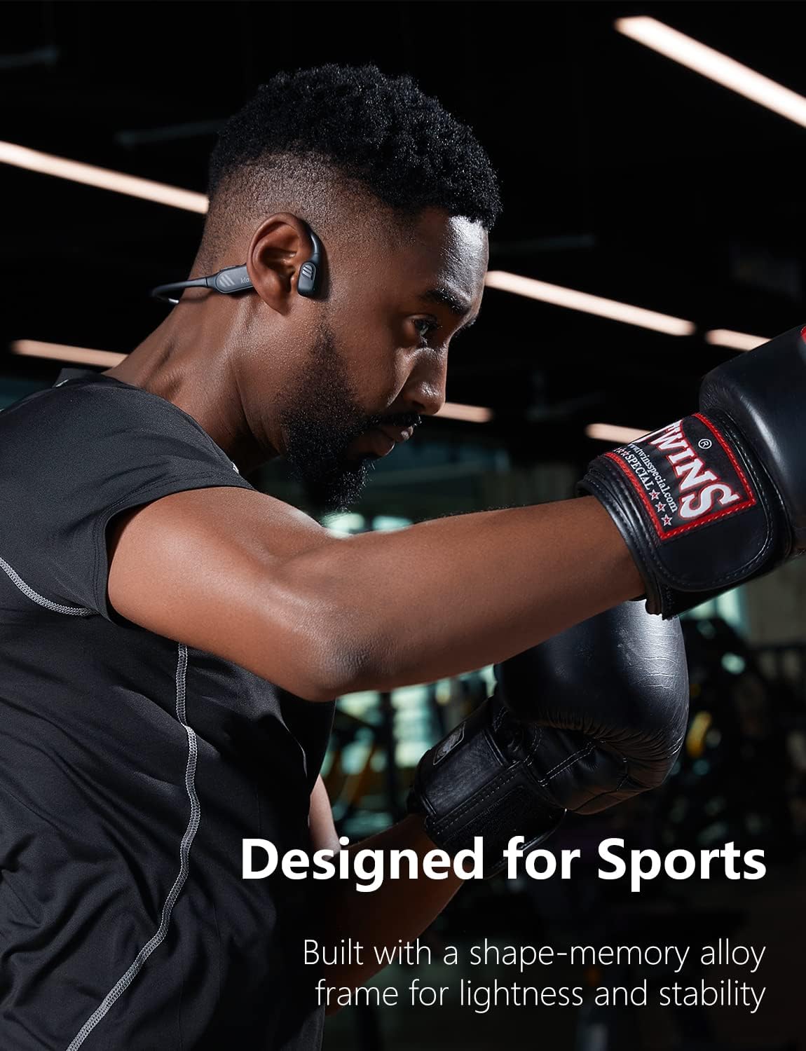 klatre LS1 Bone Conduction Headphones Sunrise (Black/Red)