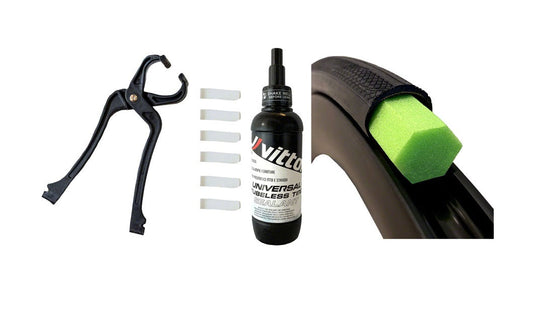 Vittoria Air-Liner Tubeless Road Kit - 2 Inserts, Tire Sealant, Pliers and Clips, Medium, 28mm