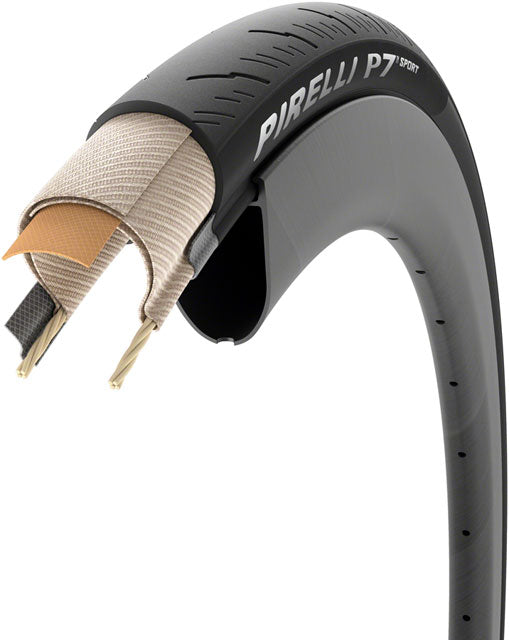 Pirelli P7 Sport Tire, Clincher, TT, Black - 700x26C