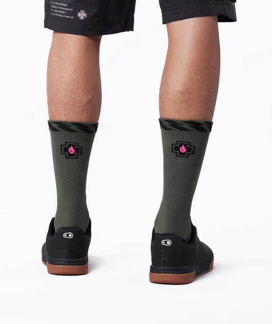Muc-Off Tech Rider Socks - Green, US 10-12